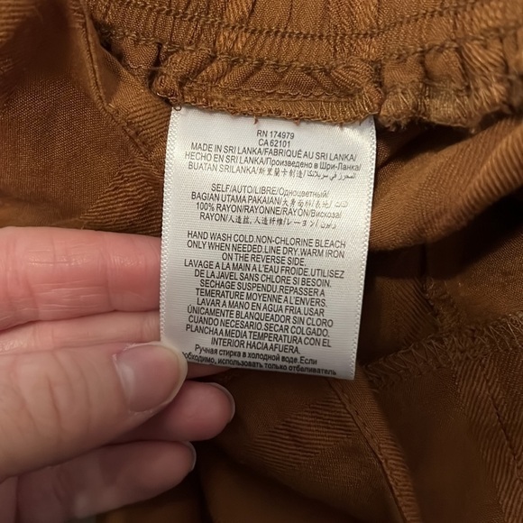 BCBG Generation Brown Tan Women's Pants Lace Up XS - Picture 4 of 4